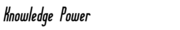 Knowledge Power font preview